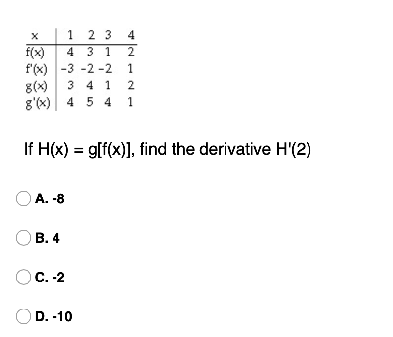 Solved X F X F X G X G X 1 2 3 4 3 1 3 2 2 3 4 1 Chegg Com