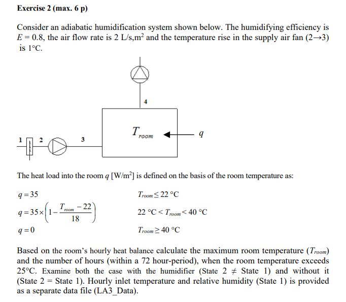 Solved Exercise 2 (max. 6 p) Consider an adiabatic | Chegg.com