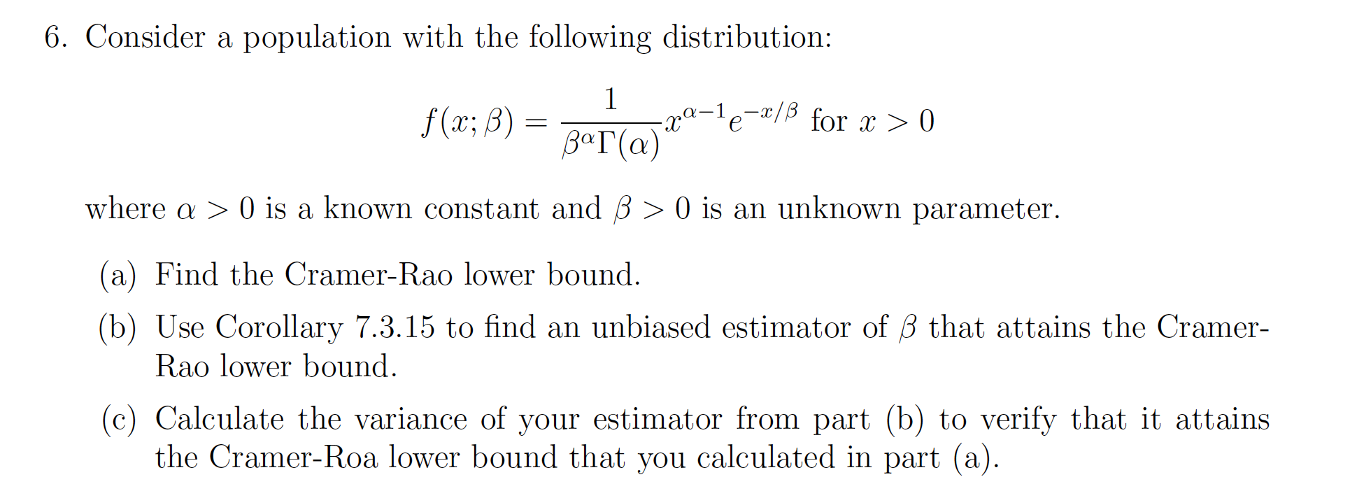 Solved 6. Consider a population with the following | Chegg.com