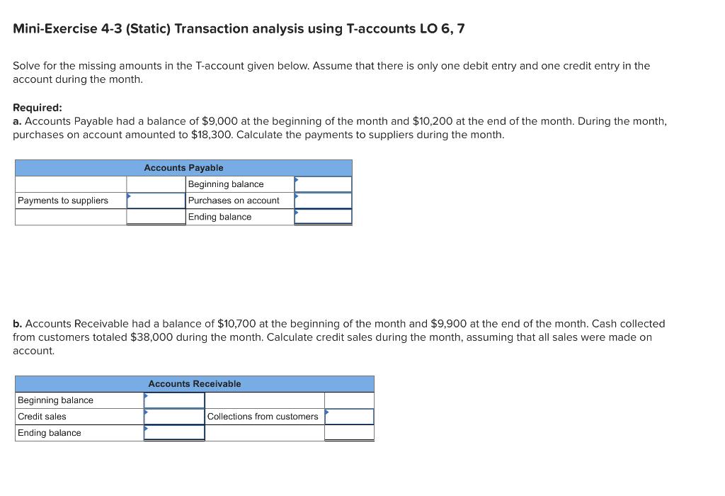 Solved Mini-Exercise 4-3 (Static) Transaction analysis using | Chegg.com