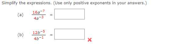 Solved Simplify the expressions. (Use only positive | Chegg.com
