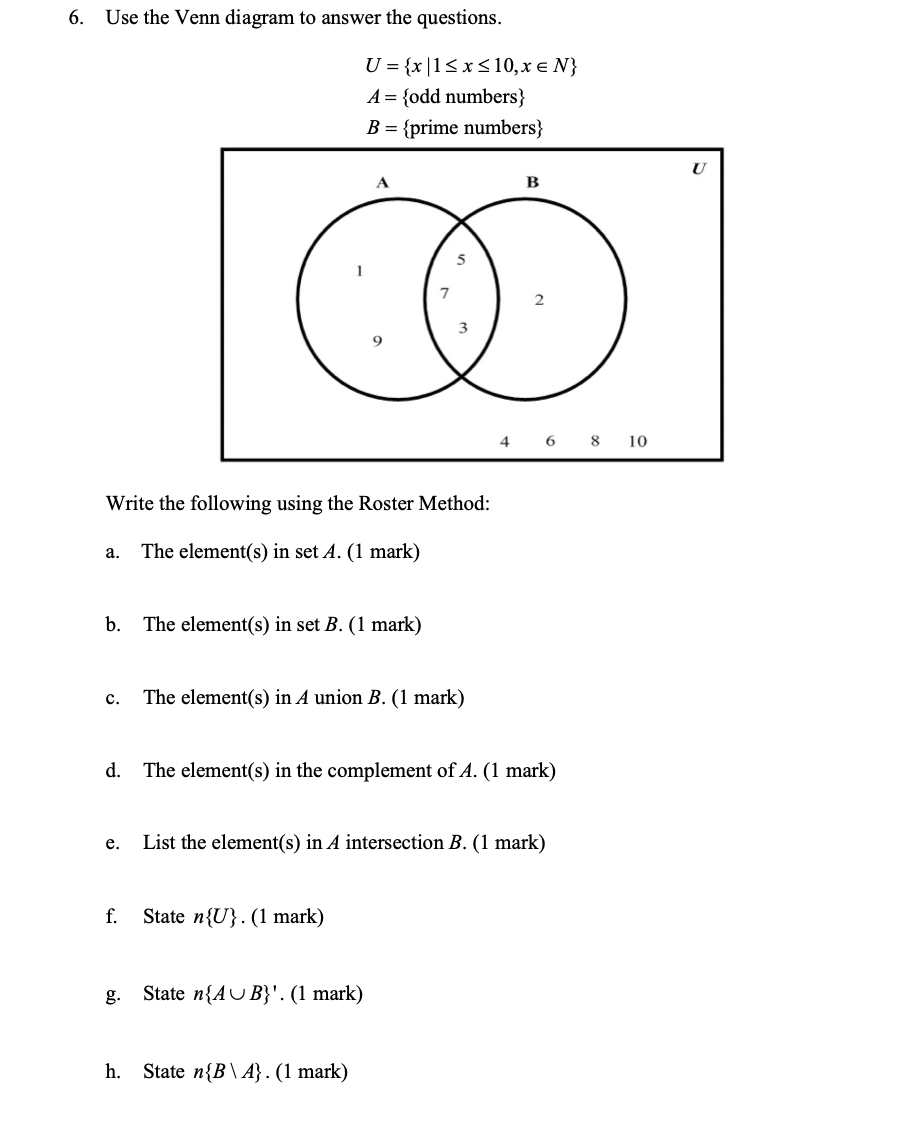 Solved Use The Venn Diagram To Answer The | Chegg.com