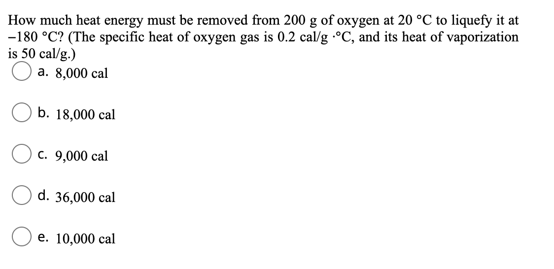 Solved How much heat energy must be removed from 200 g of