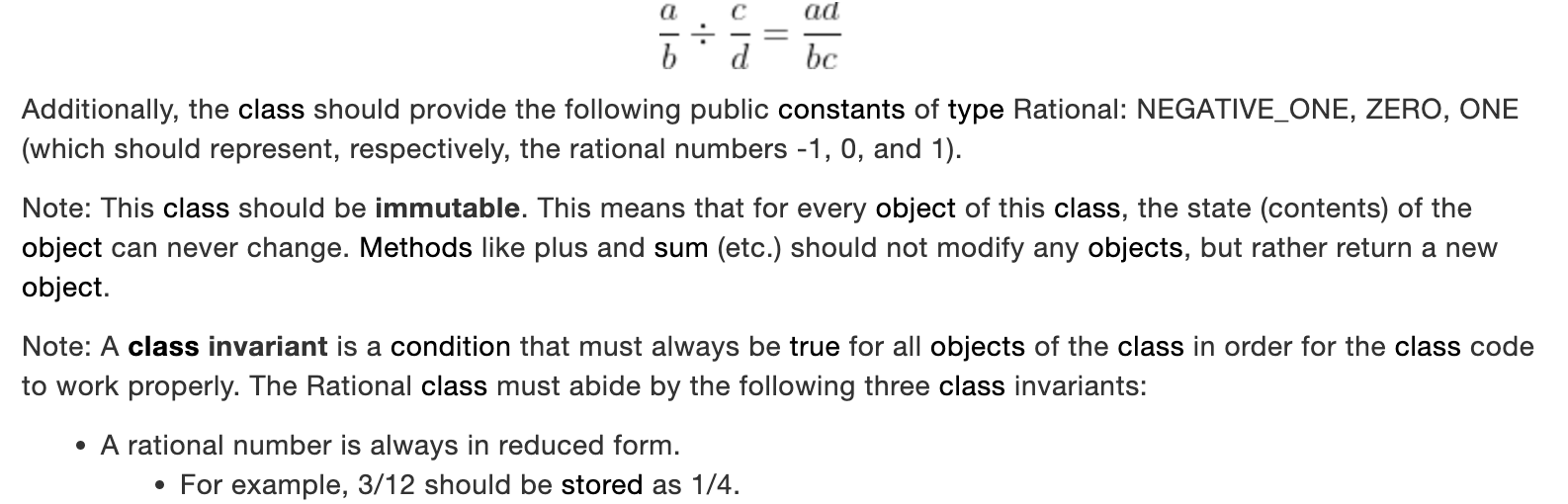 Solved Write a class named Rational for representing | Chegg.com