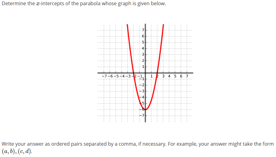 Solved Determine the x-intercepts of the parabola whose | Chegg.com