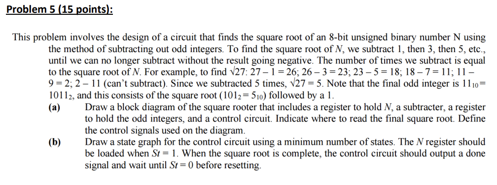 Solved This problem involves the design of a circuit that | Chegg.com