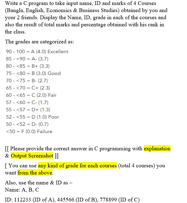 Understanding marks and grades