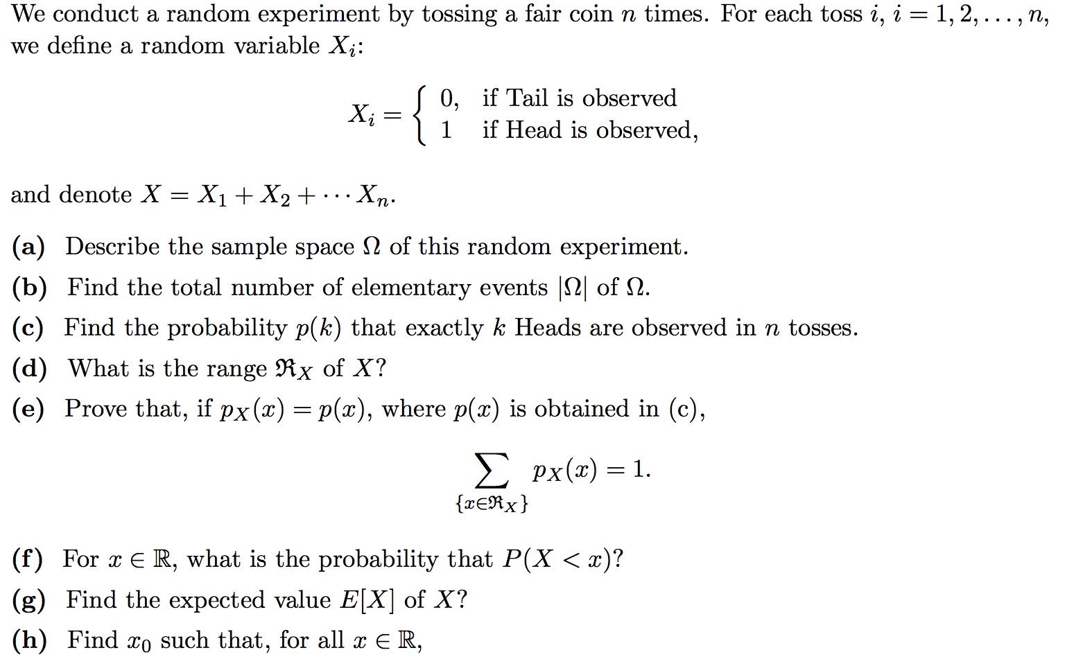 Solved We conduct a random experiment by tossing a fair coin | Chegg.com