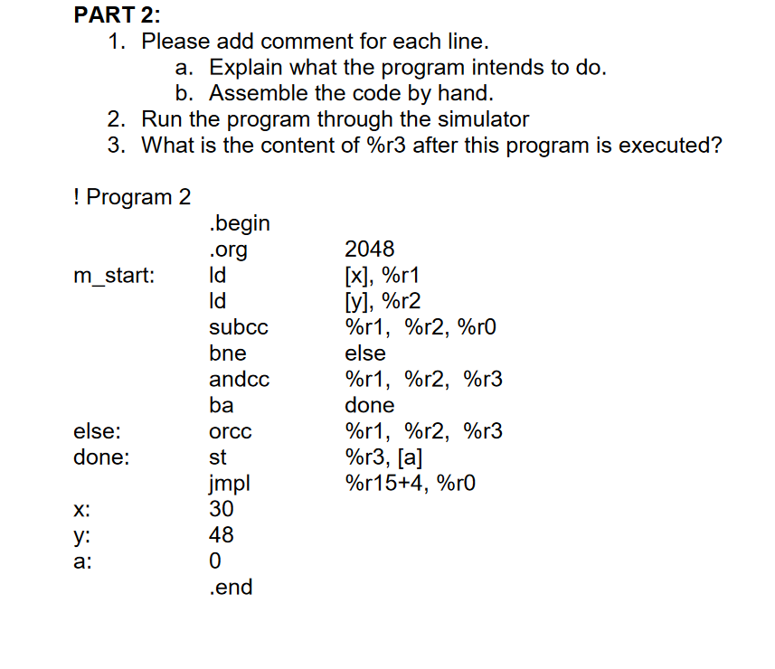 Solved PART 2: 1. Please add comment for each line. a. | Chegg.com