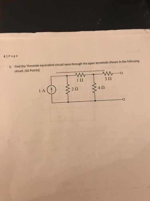 Solved Find the Thevenin equivalent circuit seen through the | Chegg.com