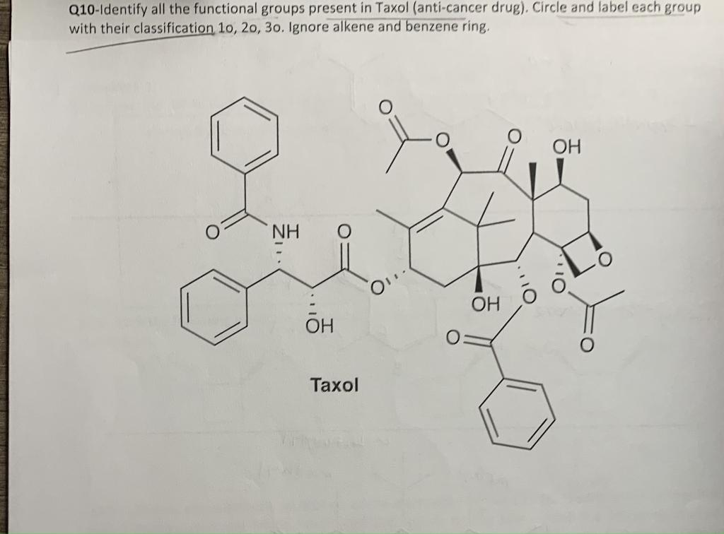Solved Q10-Identify all the functional groups present in | Chegg.com