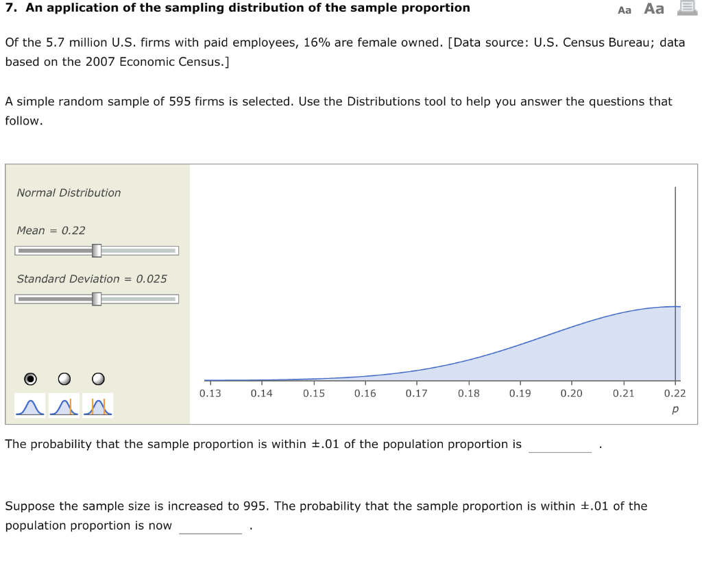 Solved 7. An application of the sampling distribution of the | Chegg.com
