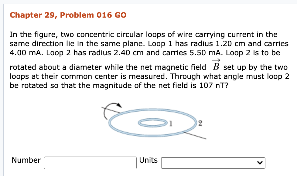 Solved In The Figure, Two Concentric Circular Loops Of Wire | Chegg.com