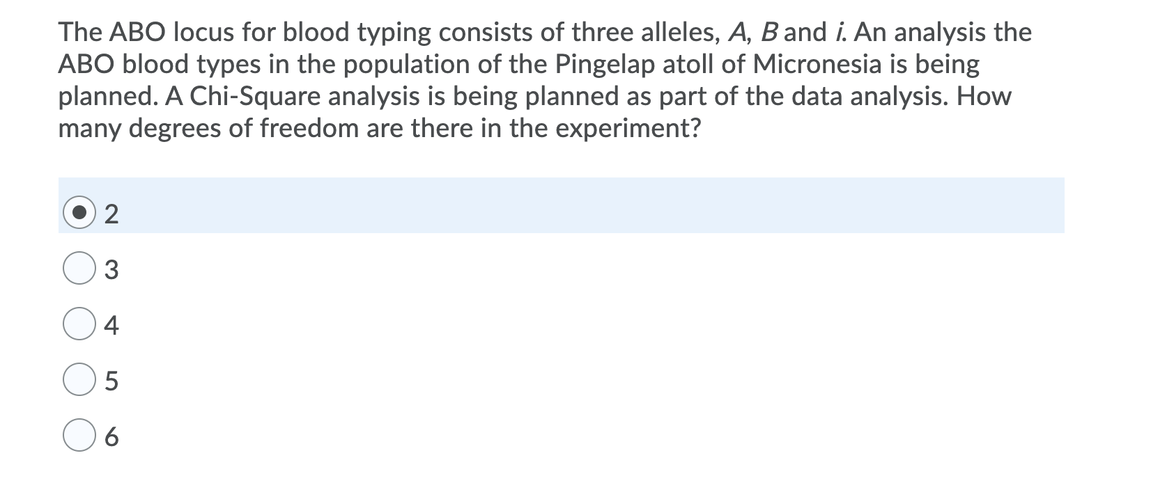 Solved The ABO Locus For Blood Typing Consists Of Three | Chegg.com