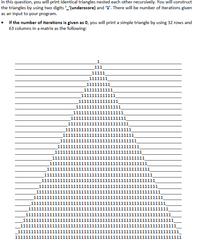 Solved In this question, you will print identical triangles | Chegg.com