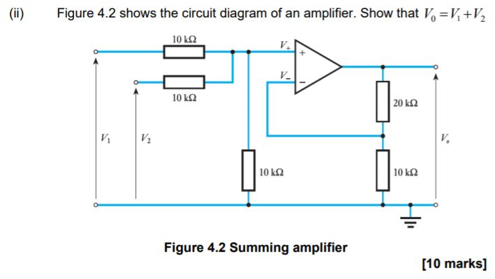 Solved (i) Figure 4.2 shows the circuit diagram of an | Chegg.com