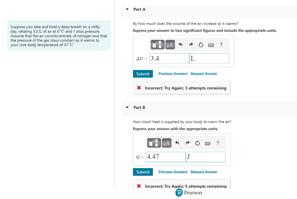 Solved Part A And Part B Answers Are Wrong. Please | Chegg.com