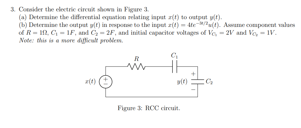 Solved 3. Consider the electric circuit shown in Figure 3. | Chegg.com