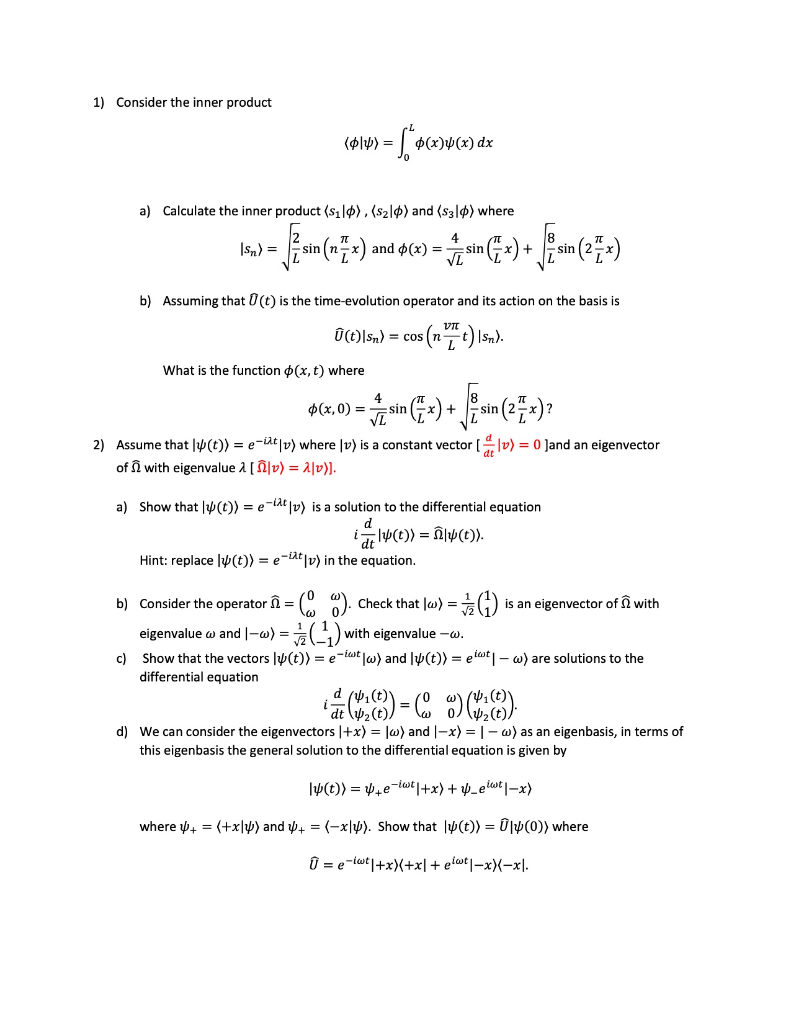 Solved 1 Consider The Inner Product 14 Pc X X Chegg Com