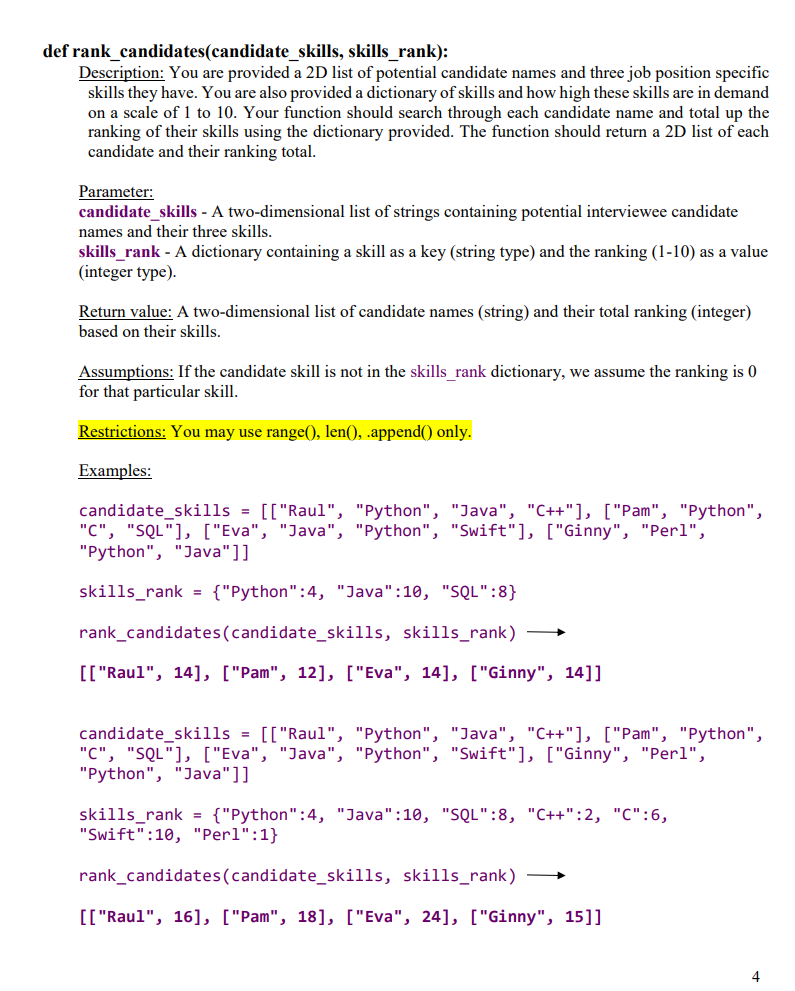Solved Programming language : Python The purpose of this | Chegg.com