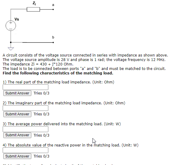 Solved Z Vs B A Circuit Consists Of The Voltage Source | Chegg.com