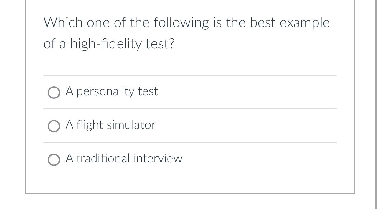 Solved Which one of the following is the best example of a | Chegg.com