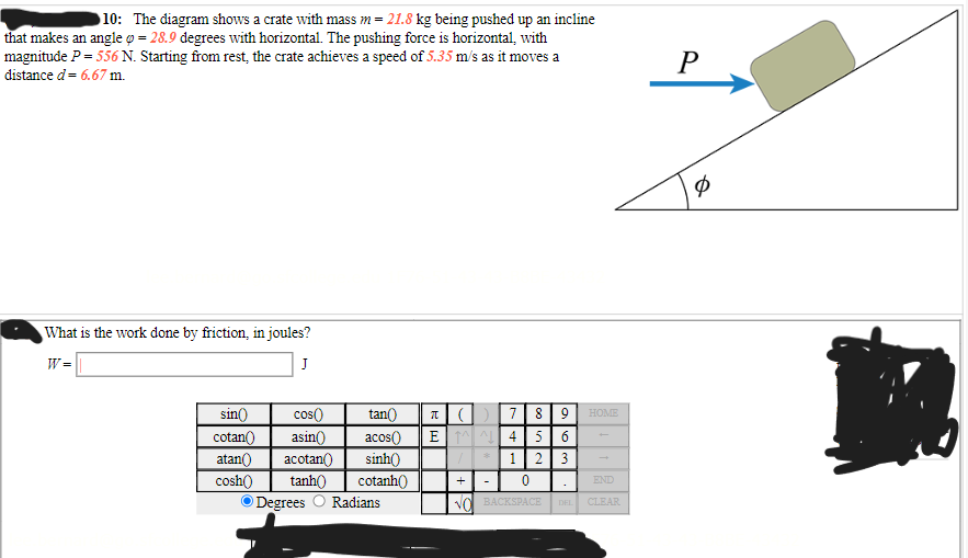 solved-10-the-diagram-shows-a-crate-with-mass-m-21-8-kg-chegg