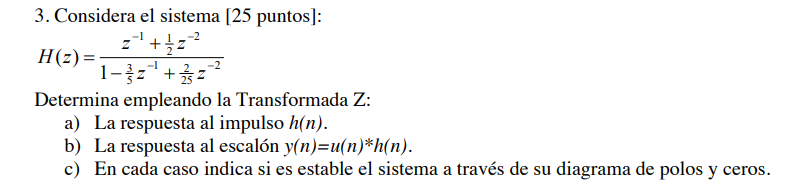 Solved consider the system Determine using the Z | Chegg.com