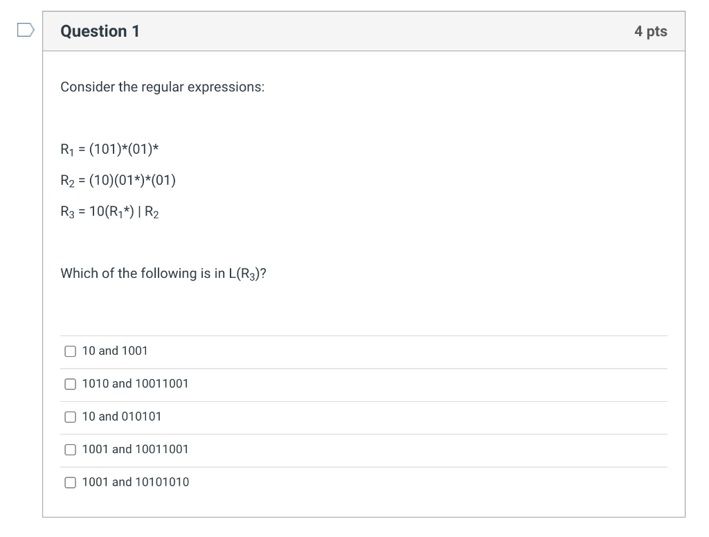 Solved Consider The Regular Expressions: | Chegg.com