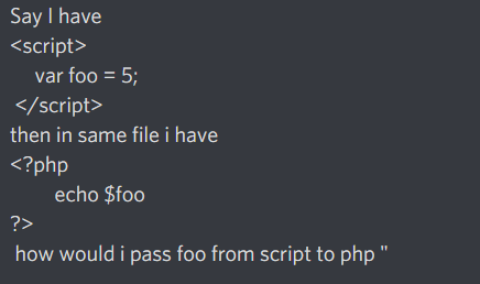 Solved Say I have var foo = 5; then in | Chegg.com