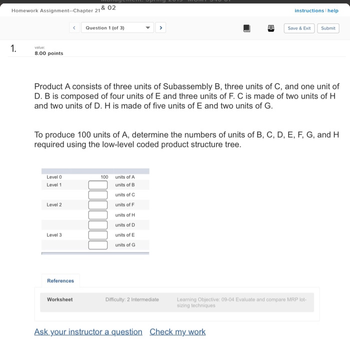 Solved & 02 Homework Assignment--Chapter 21 instructions I | Chegg.com