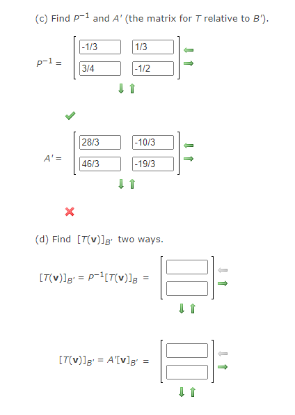 Solved Let B = {(1, 3), (-2,-2)} And B' = {(−12, 0), (−4, | Chegg.com