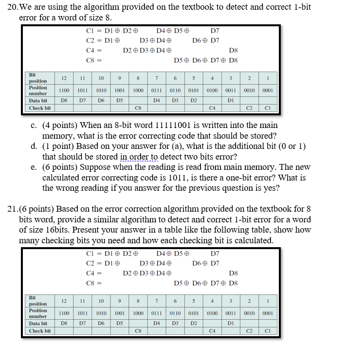 20.We are using the algorithm provided on the | Chegg.com