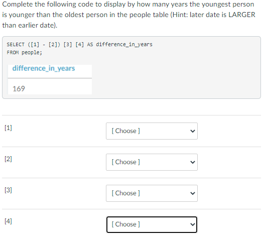 Solved Complete the following code to display by how many | Chegg.com