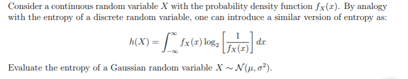 Solved Consider a continuous random variable X with the | Chegg.com