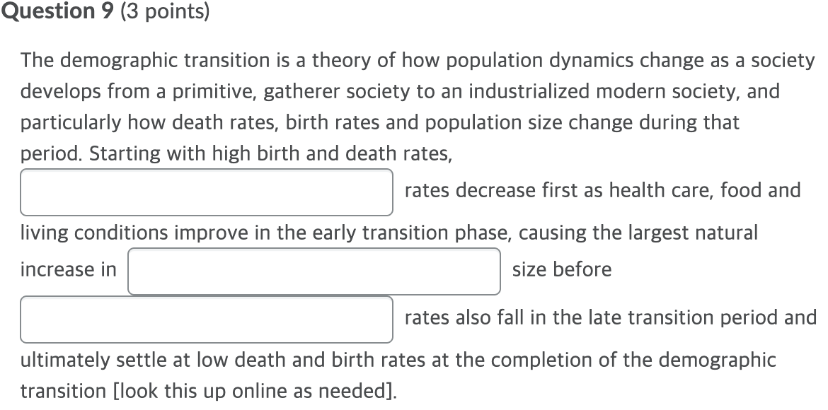 demographic transition critical thinking activity answers