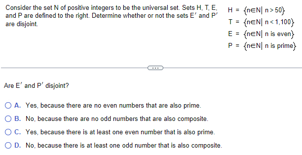Solved Consider the set N of positive integers to be the | Chegg.com