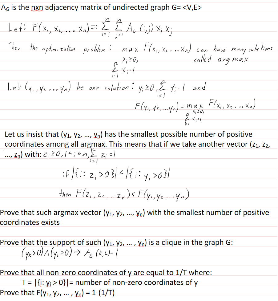 Ag Is The Nxn Adjacency Matrix Of Undirected Graph Chegg Com