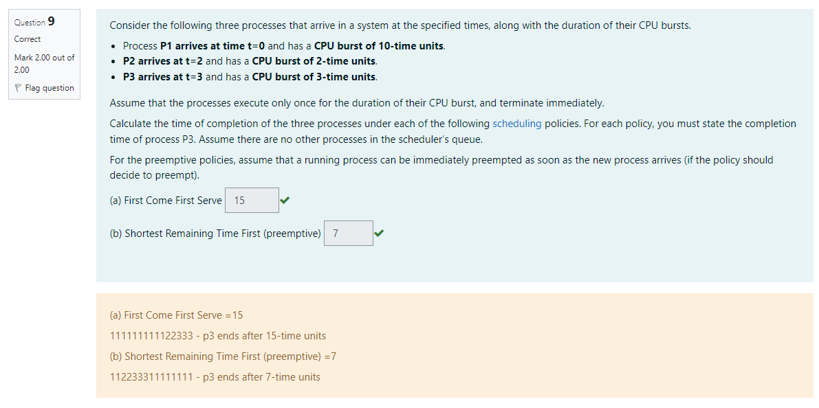Solved Question 9 Correct Consider the following three | Chegg.com