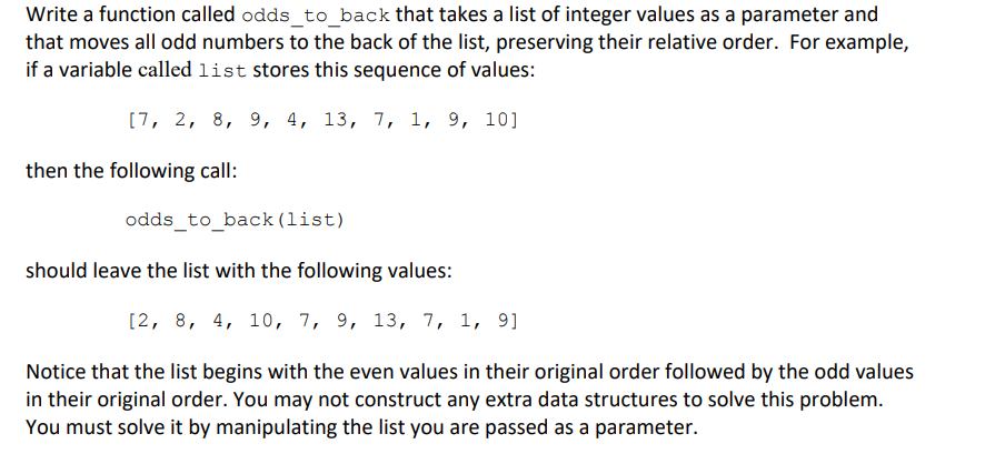 Solved This is a Python problem. We should only use the | Chegg.com