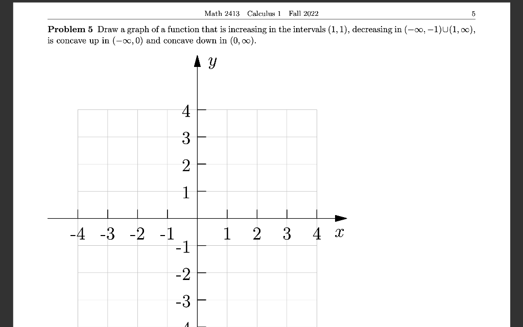 Solved Problem 5 Draw a graph of a function that is | Chegg.com