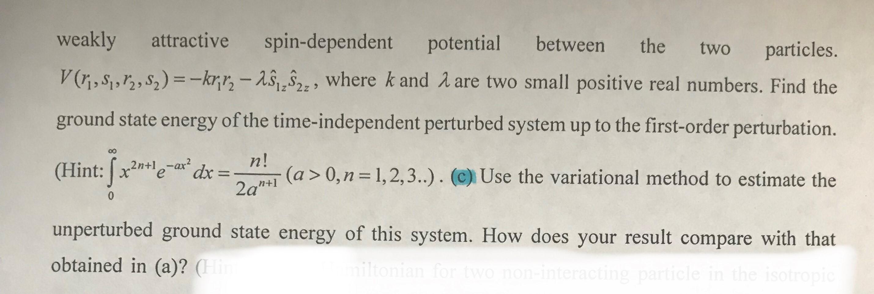 Solved 2. Consider Two Identical Particles Of Spin 1/2 That | Chegg.com