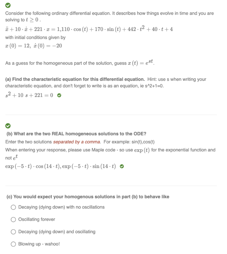 Solved Consider the following ordinary differential | Chegg.com