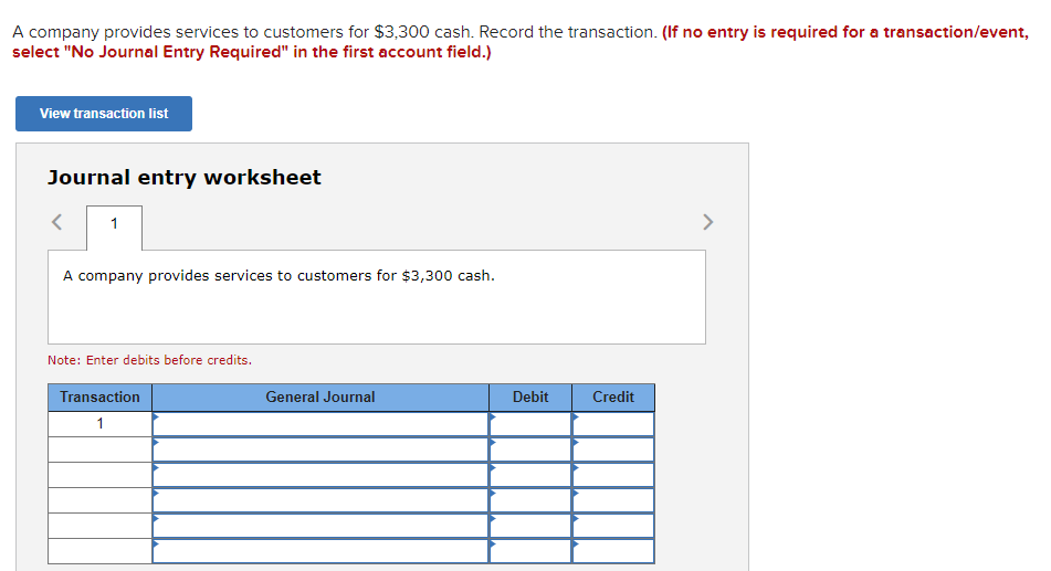 Solved A company provides services to customers for $3,300 | Chegg.com
