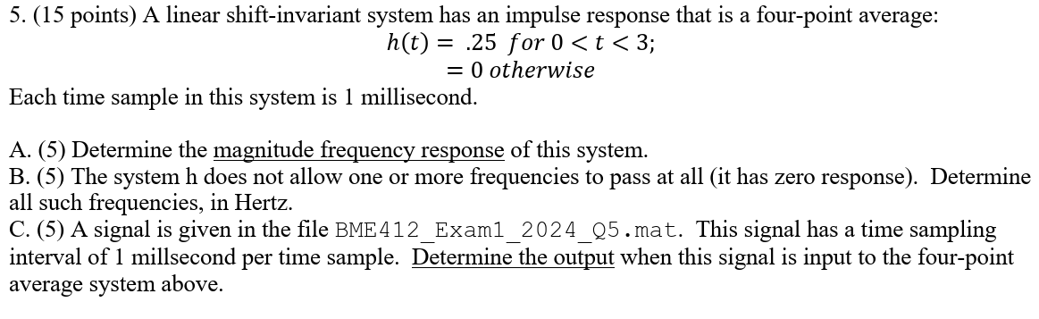 Give me an example of (15 ﻿points) ﻿A linear | Chegg.com
