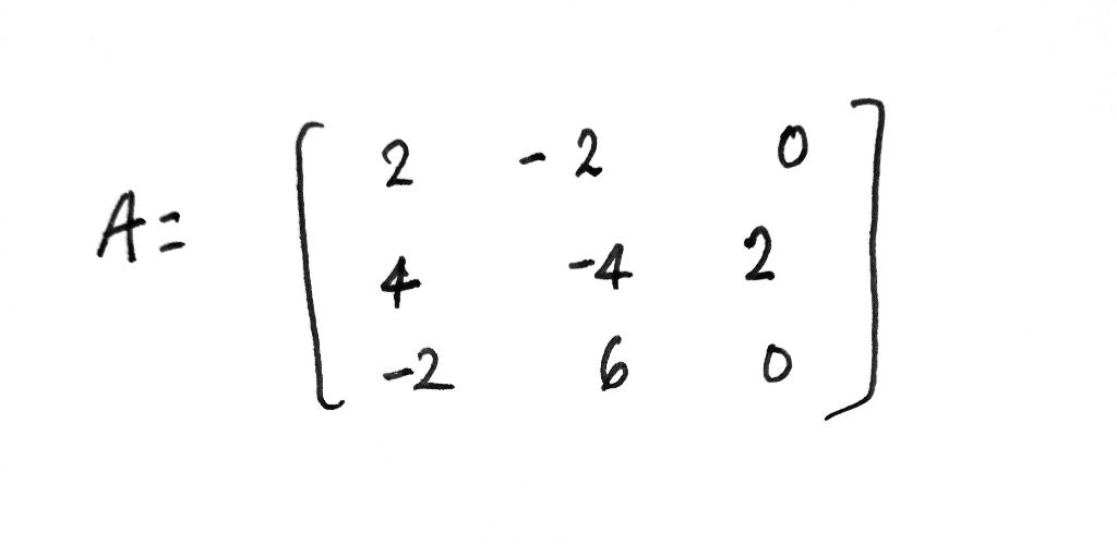 Solved consider the matrix Express A in the form A= EFGHR, | Chegg.com