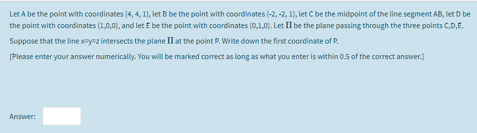 Solved Let A be the point with coordinates (4,4, 1), let B | Chegg.com