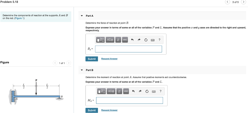 Solved Problem 5.18 3 of 5 Determine the components of | Chegg.com