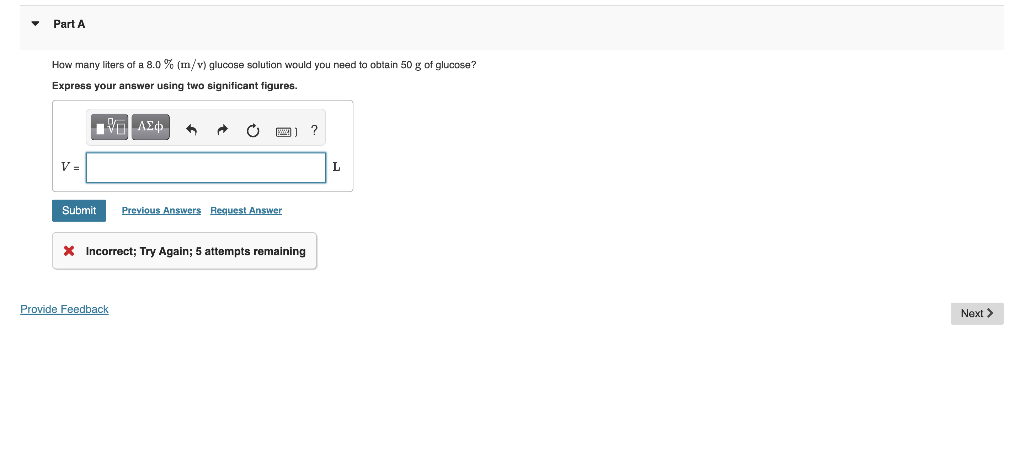 Solved What is the initial volume, in milliliters, needed to | Chegg.com