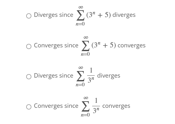 Solved Use any previously considered convergence test to | Chegg.com